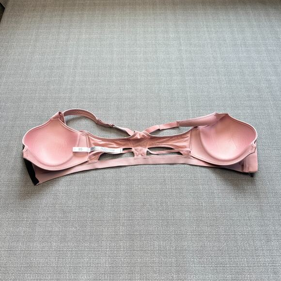 Victorias Sport Pink Front Close Zip Racerback Sports Bra 32DD High Support Gym - Picture 4 of 7